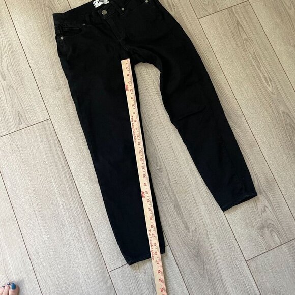 Paige Denim Verdugo Crop Jeans Womens Size 24 Black Stretch Classic Boho College - Picture 8 of 10